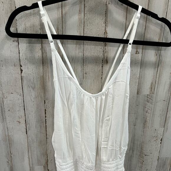 New! Prana White Fernie Wide Leg Lightweight Beachy Jumpsuit Womens Size Large - Picture 3 of 7